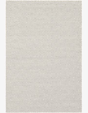 Gray Hand Woven Geo Trellis Flatweave Rug