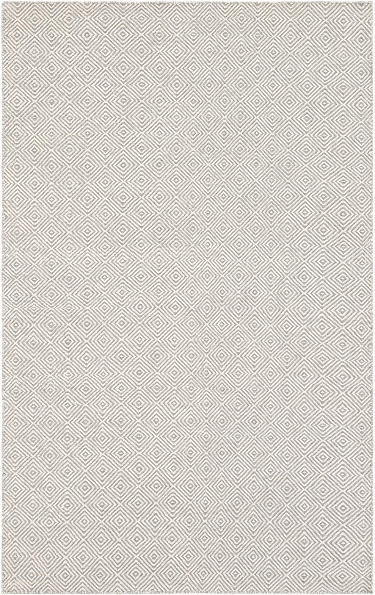 5' 1 x 8'  Hand Woven Geo Trellis Flatweave Rug