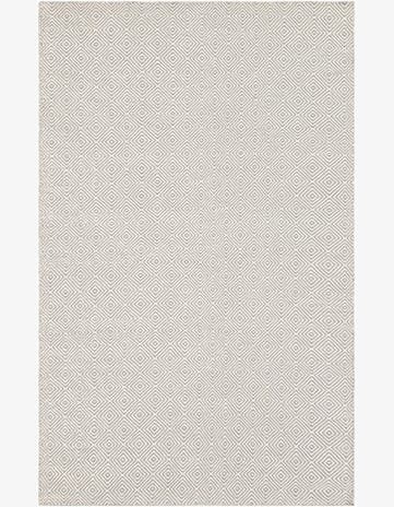 5' 1 x 8' Hand Woven Geo Trellis Flatweave Rug