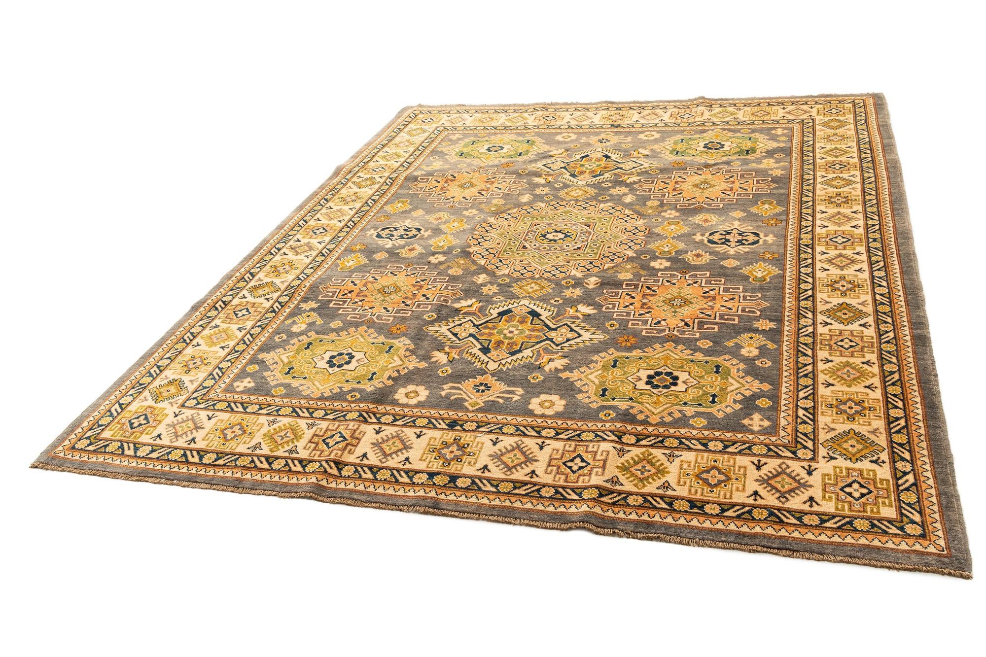 7' 11 x 9' 9 Hand Knotted Ghazni Diyar Rug