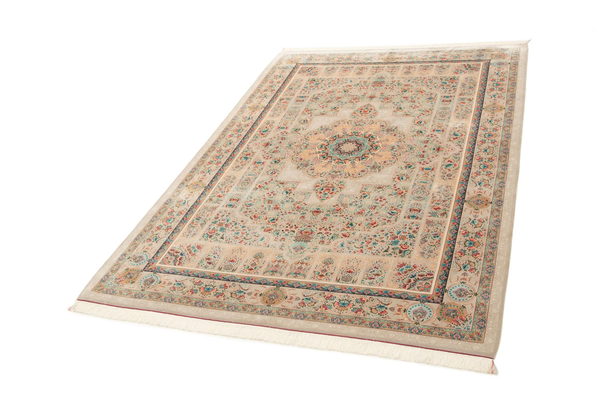 6' 7 x 9' 9 Ghom Design Rug