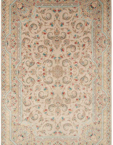 6' 6 x 9' 9 Ghom Design Rug