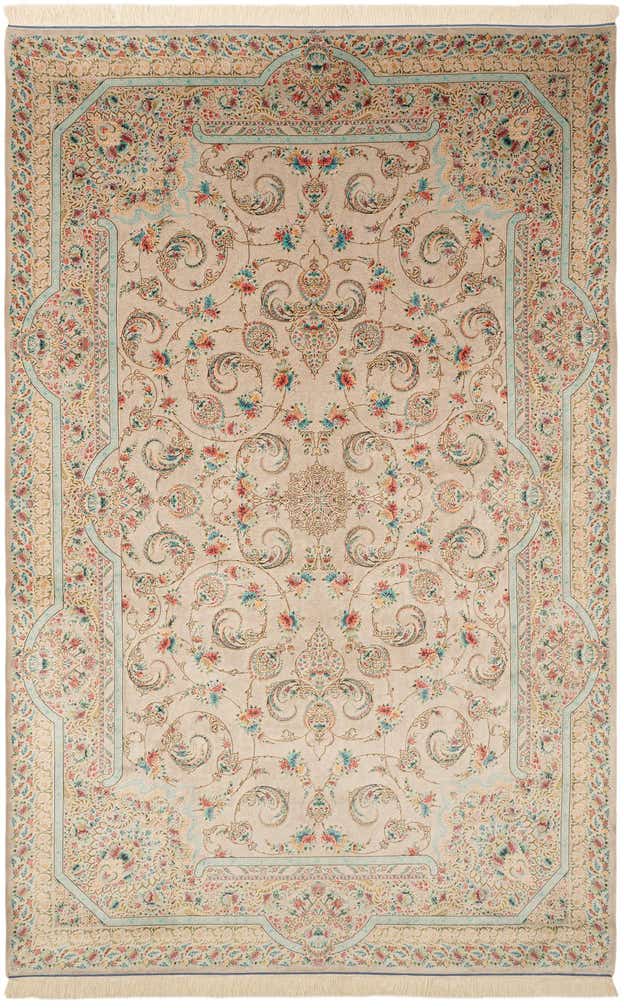 6' 6 x 9' 9 Ghom Design Rug