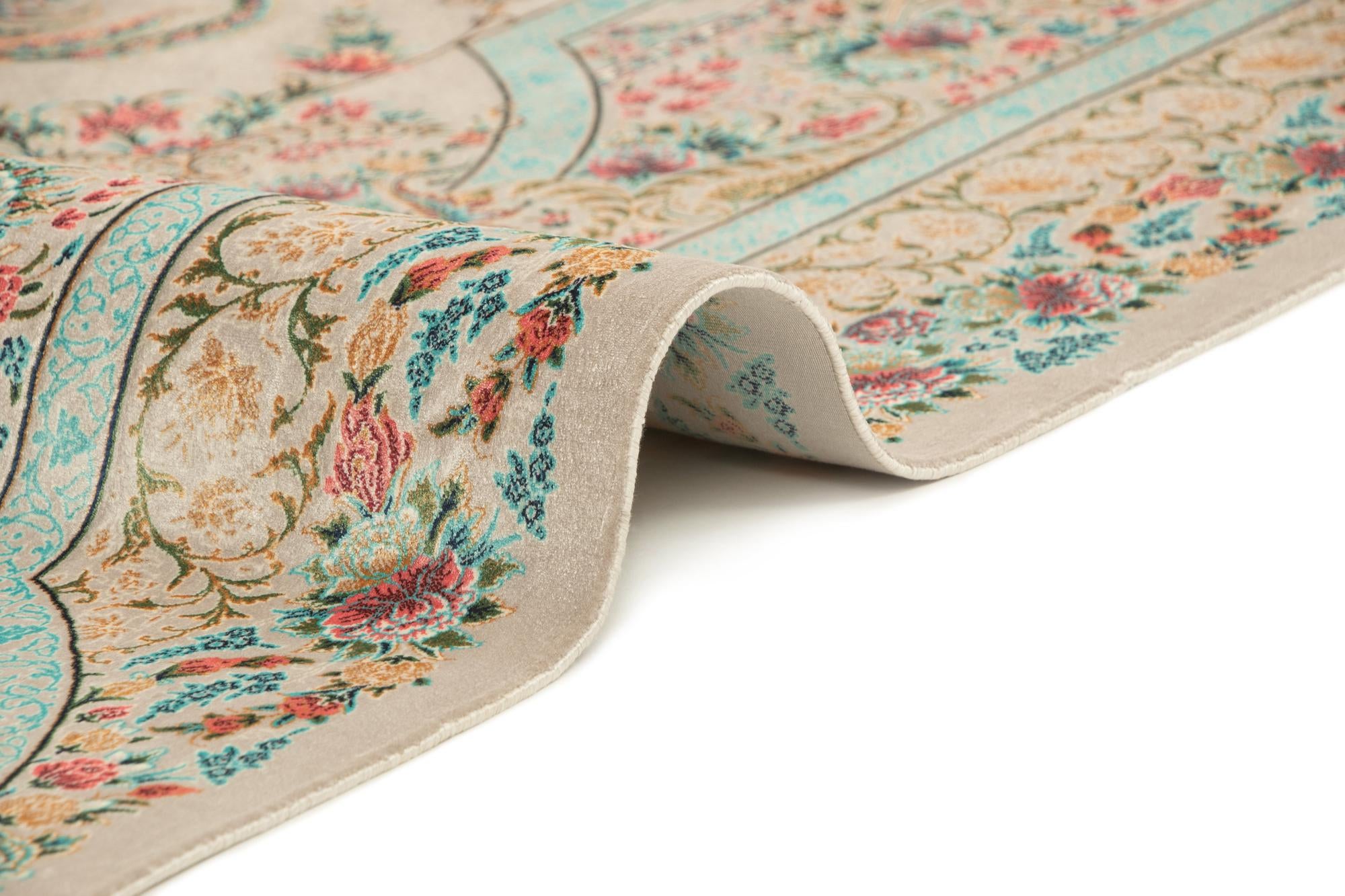 6' 6 x 9' 9 Ghom Design Rug