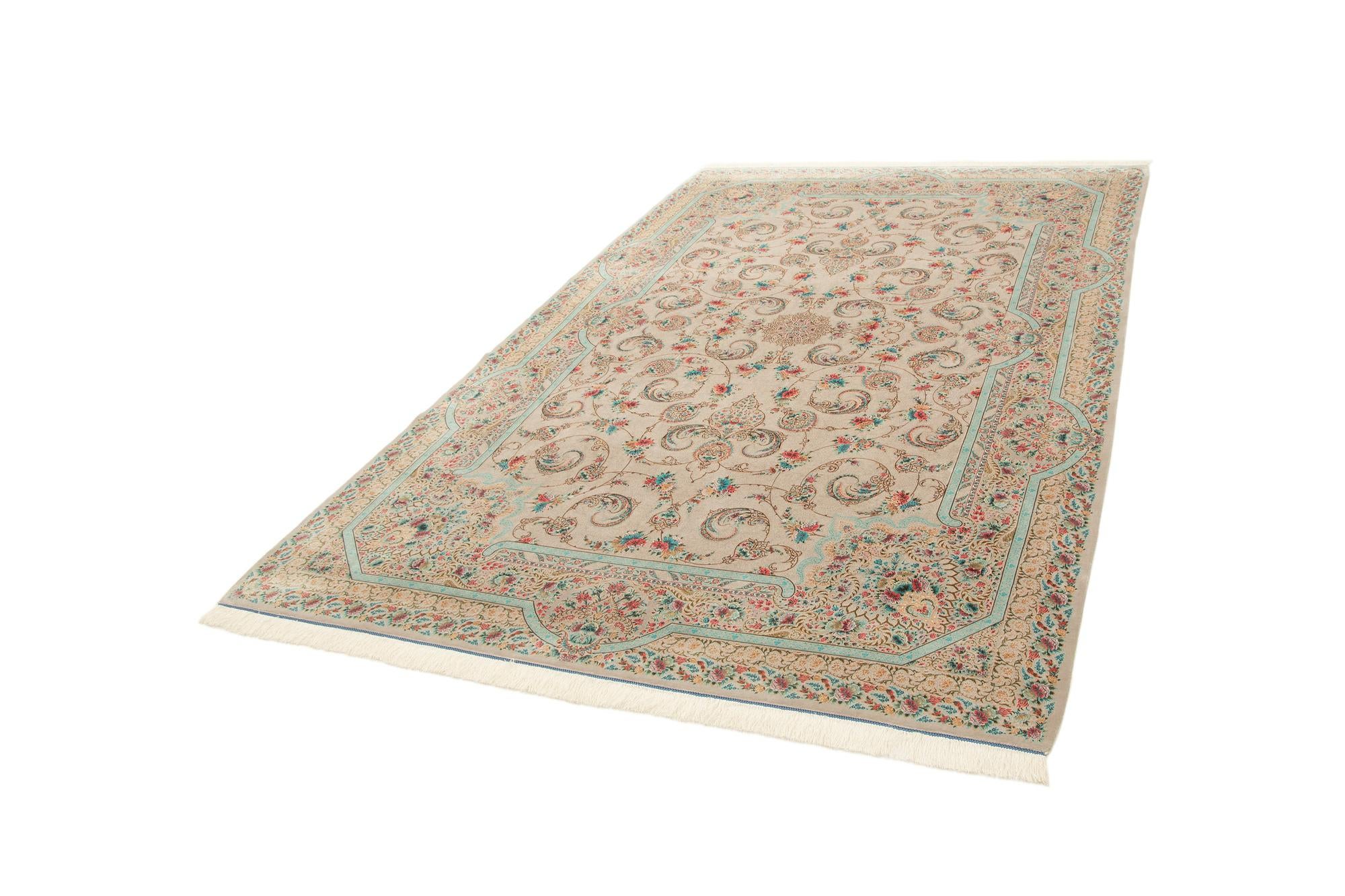 6' 6 x 9' 9 Ghom Design Rug