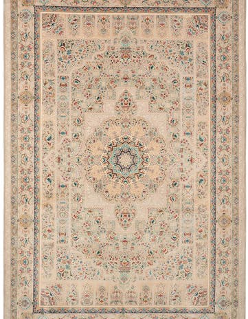6' 6 x 9' 10 Ghom Design Rug