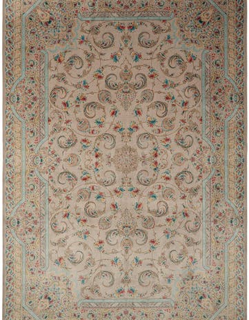 6' 6 x 9' 9 Ghom Design Rug