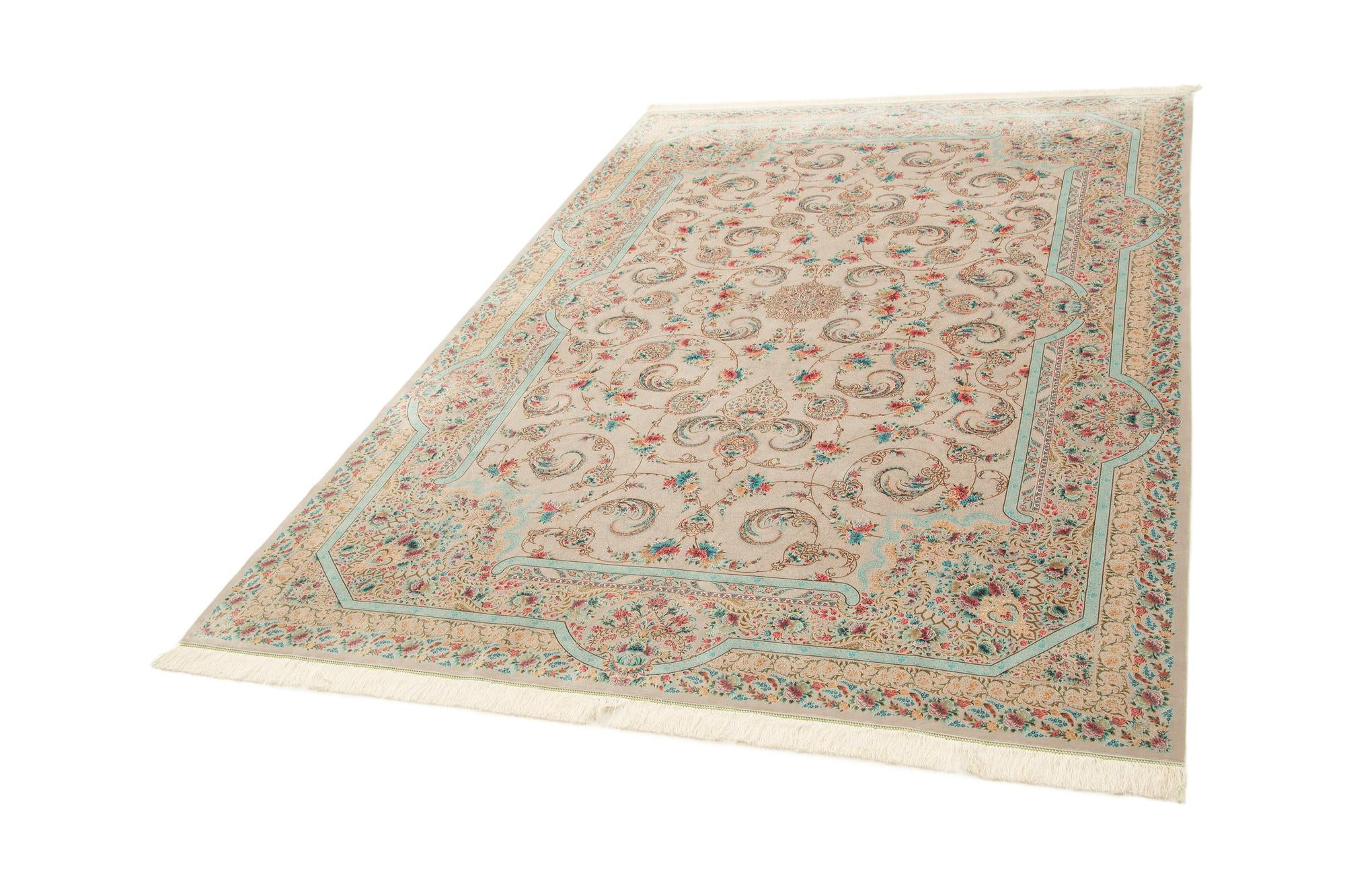 6' 6 x 9' 9 Ghom Design Rug