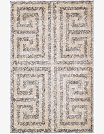 Gray Greek Key Rug