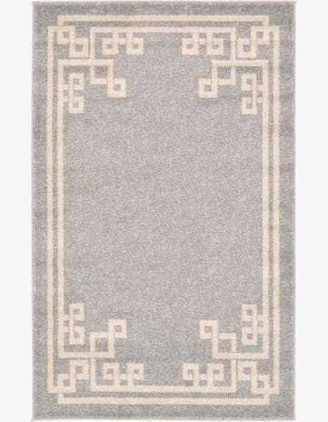 Gray Greek Key Rug