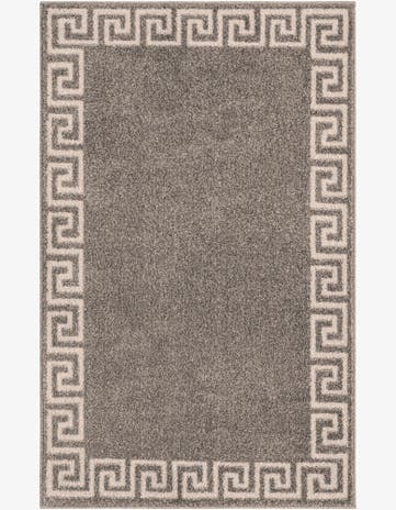 Gray Greek Key Rug
