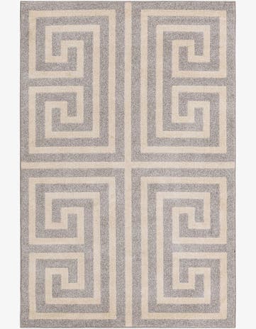 Gray Greek Key Rug