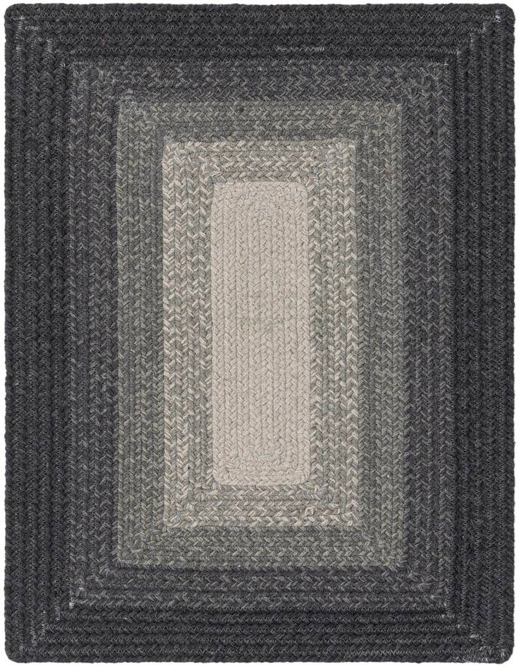 Detail image of 2' x 3' 1  Hand Hand Braided Wool Rug