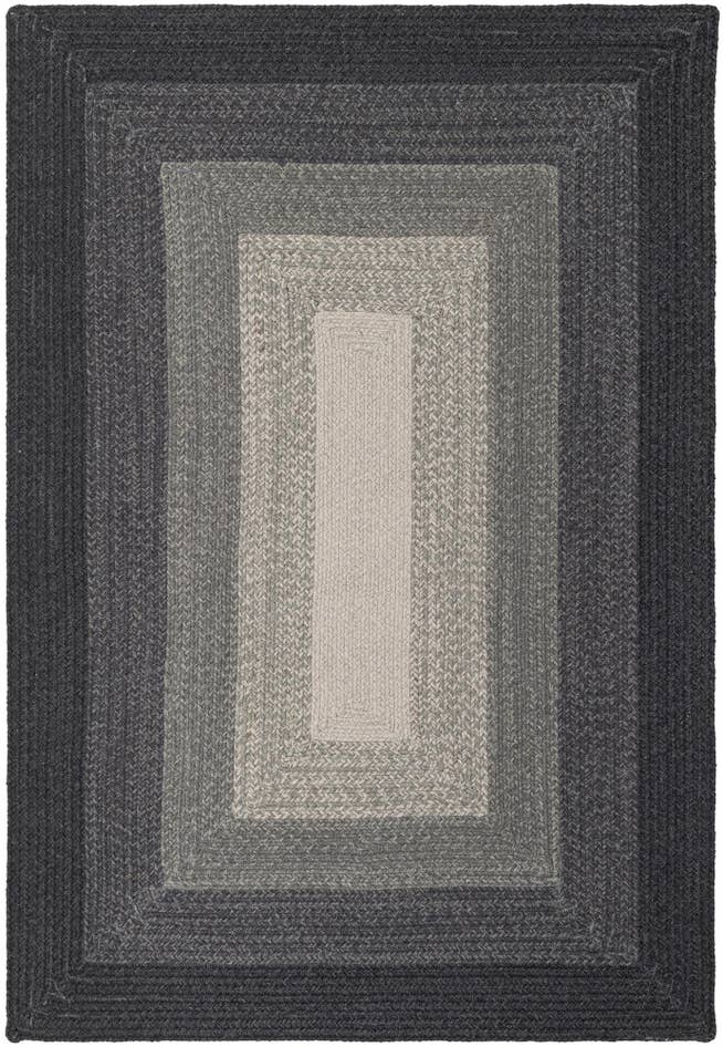 Detail image of 4' 1 x 6' 1 Handmade Hand Braided Wool Rug