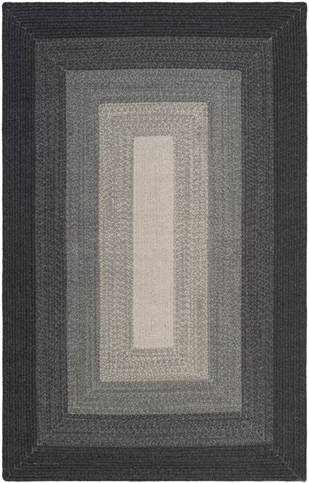 Detail image of 5' 1 x 8' Handmade Hand Braided Wool Rug