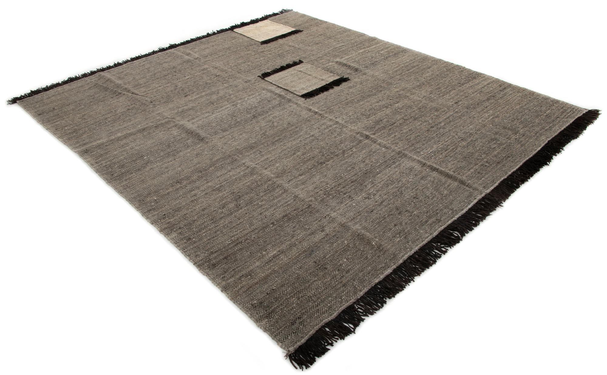 9' x 9' 7 Hand Knotted Handweb Wool Rug