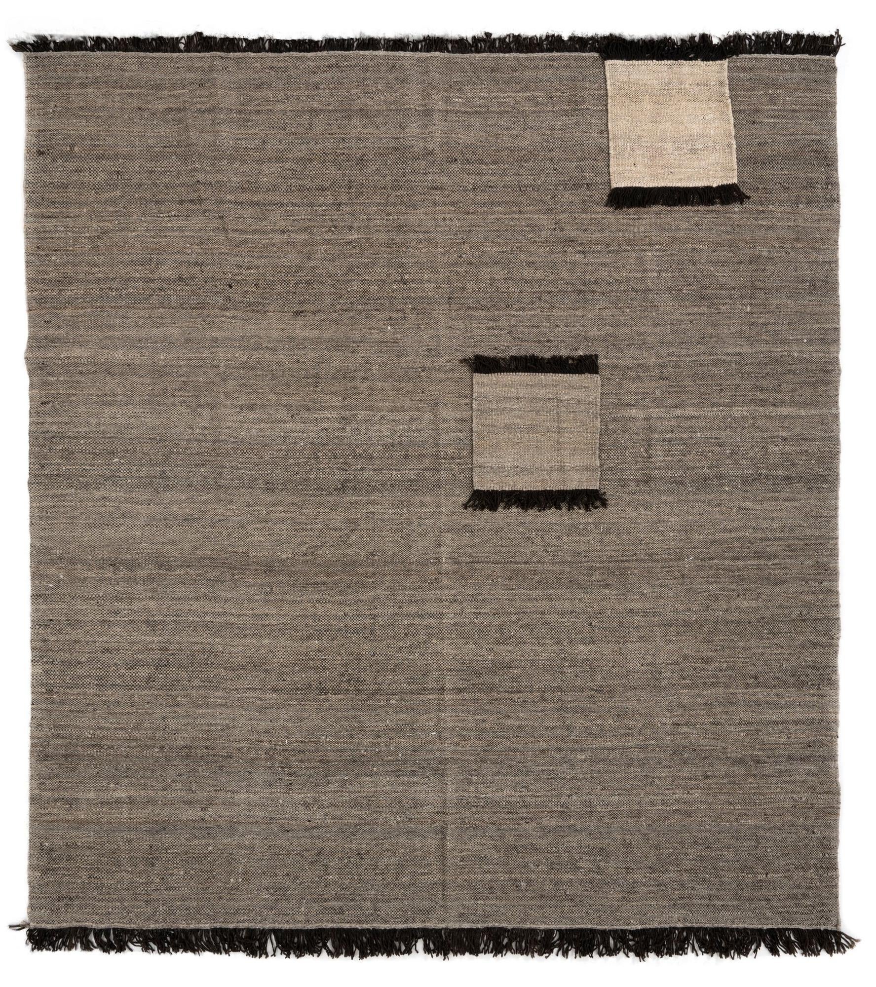 9' x 9' 7 Hand Knotted Handweb Wool Rug