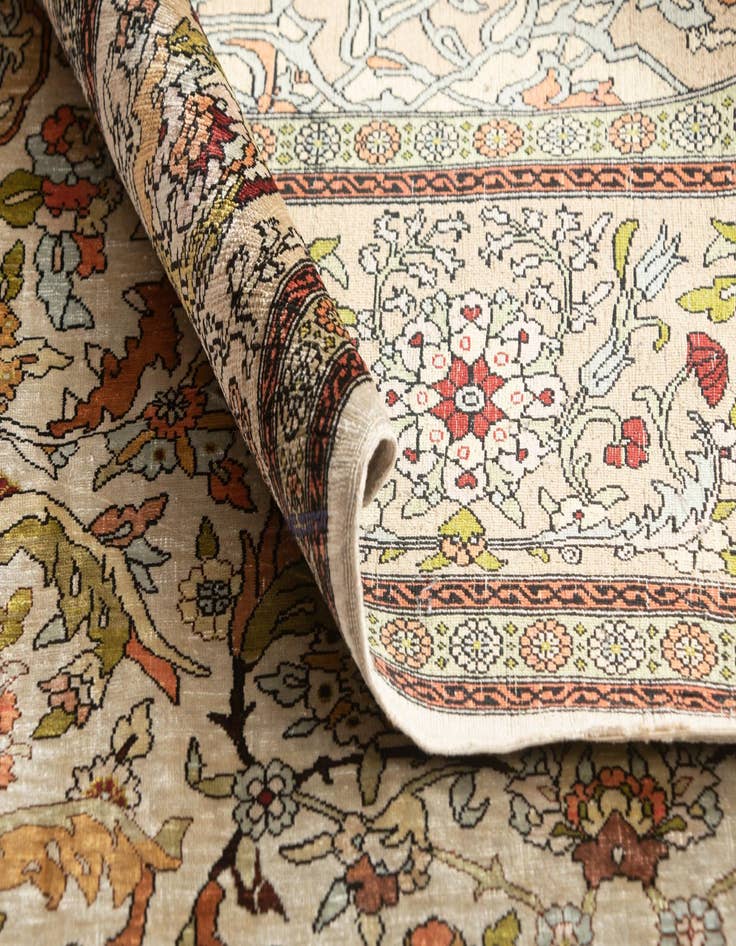 Detail image of 3' 4 x 5' 1 Hand Knotted Hereke Silk Rug