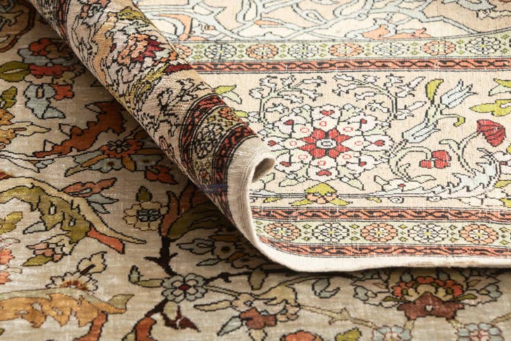 Detail image of 3' 4 x 5' 1 Hand Knotted Hereke Silk Rug