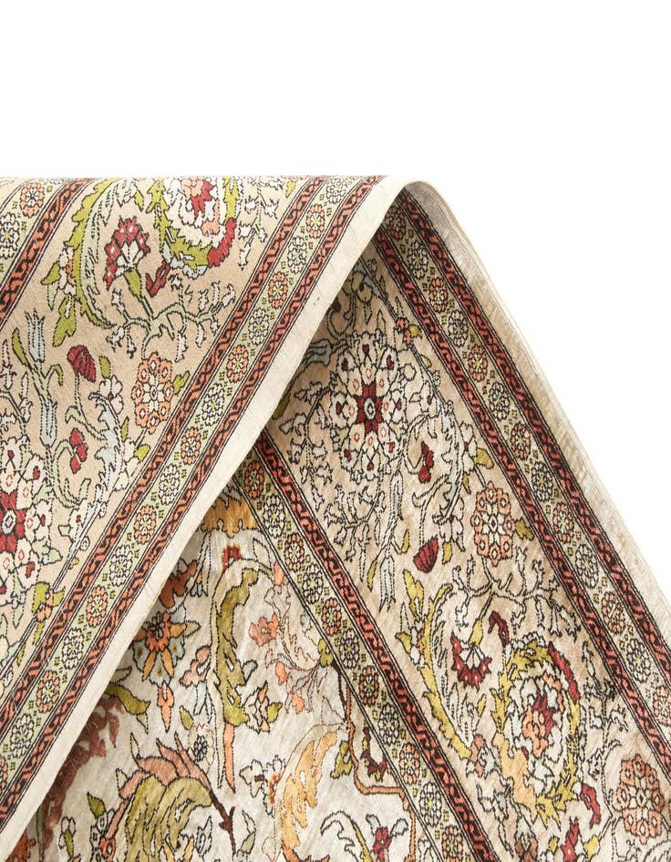 Detail image of 3' 4 x 5' 1 Hand Knotted Hereke Silk Rug