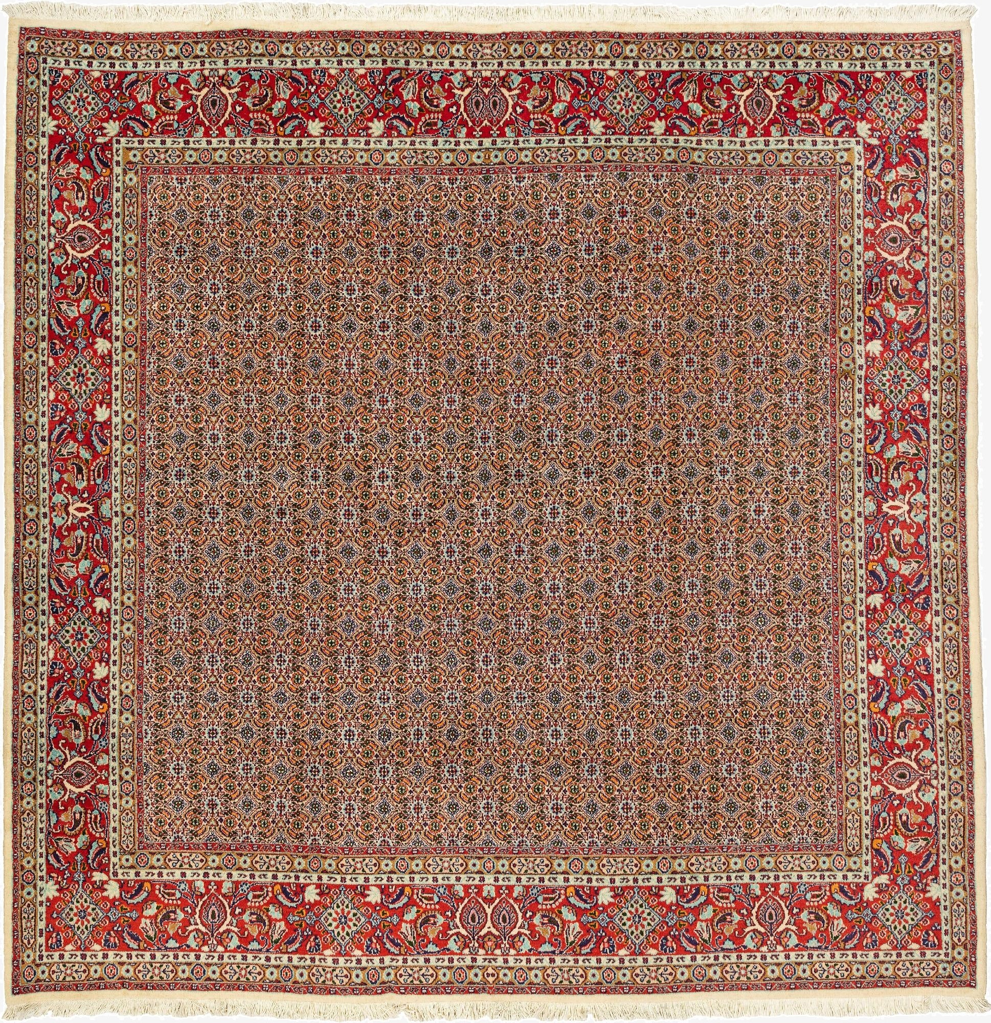 3' 4 x 5' 1  Hand Knotted Hereke Silk Rug