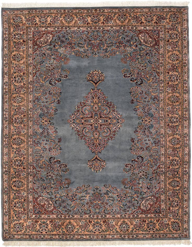 Detail image of 6' 7 x 9' 8 Hand Knotted Isfahan Wool Rug