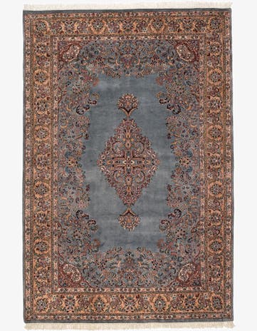 6' 7 x 9' 8 Hand Knotted Isfahan Wool Rug