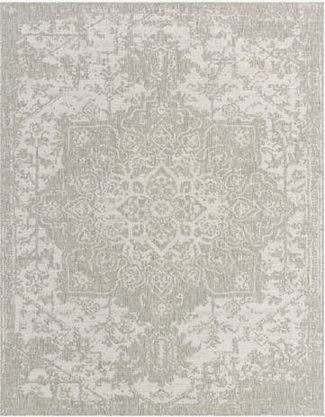 Gray Easy-Clean Jill Zarin Dubai Indoor / Outdoor Rug