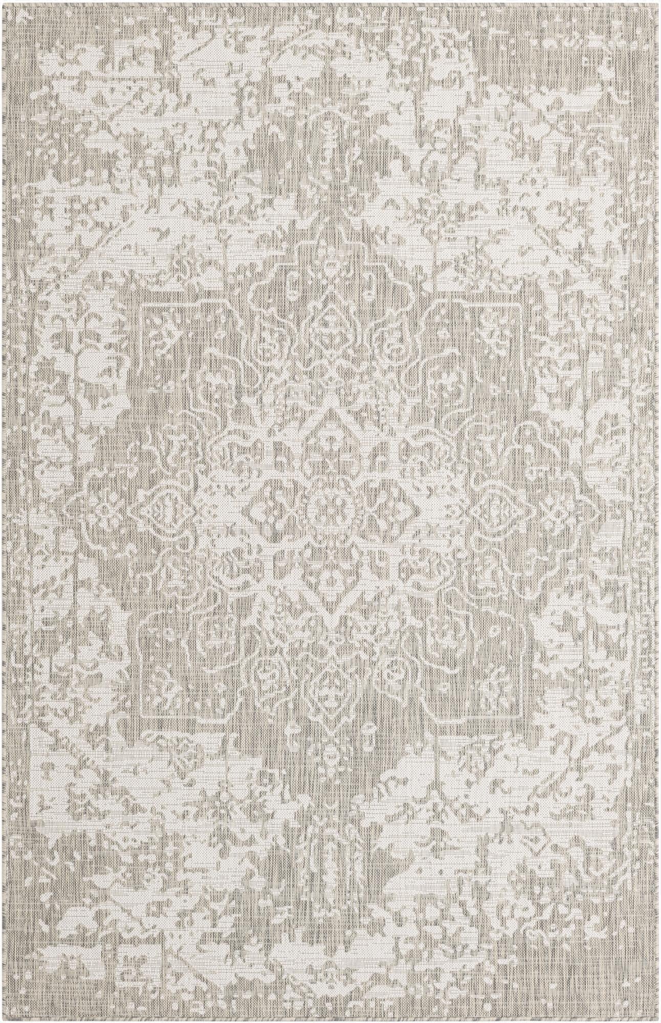 Custom Gray  Washable Jill Zarin Indoor / Outdoor Rug