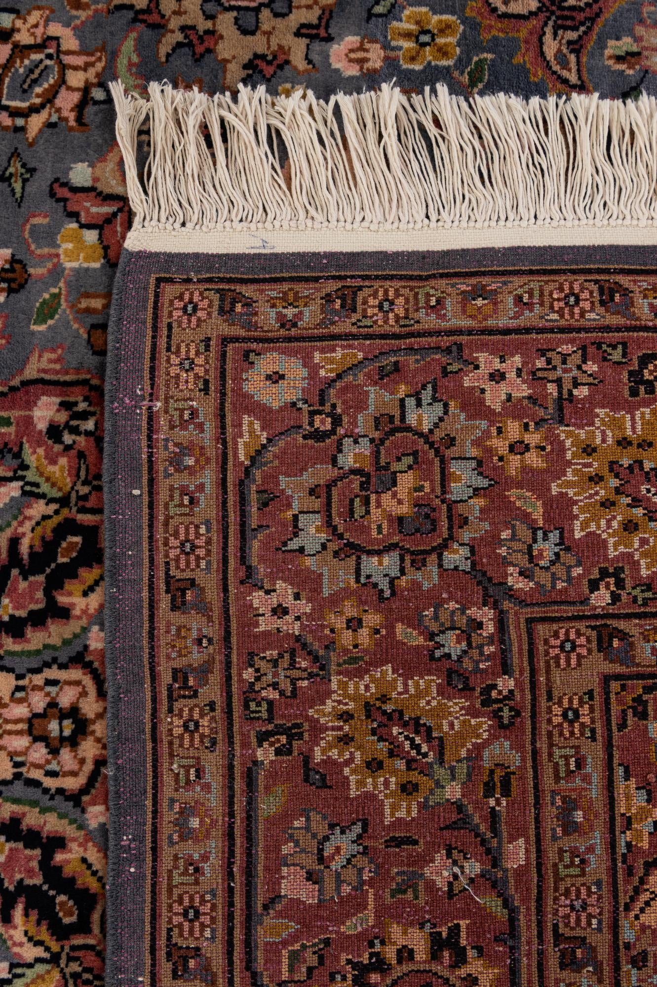 4' 2 x 6' 6 Hand Knotted Kashmir Oriental Wool Rug