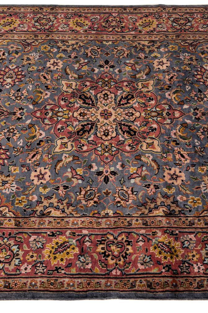 4' 2 x 6' 6 Hand Knotted Kashmir Oriental Wool Rug