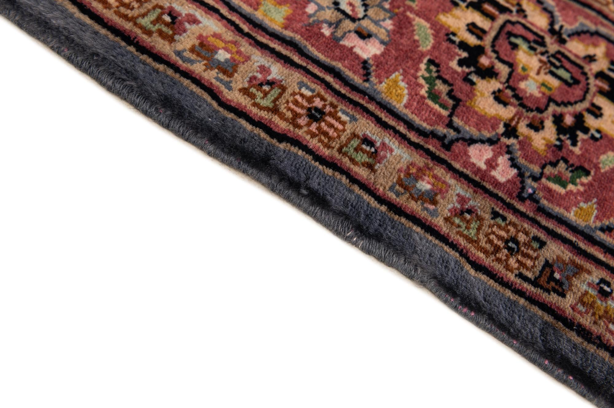 4' 2 x 6' 6 Hand Knotted Kashmir Oriental Wool Rug