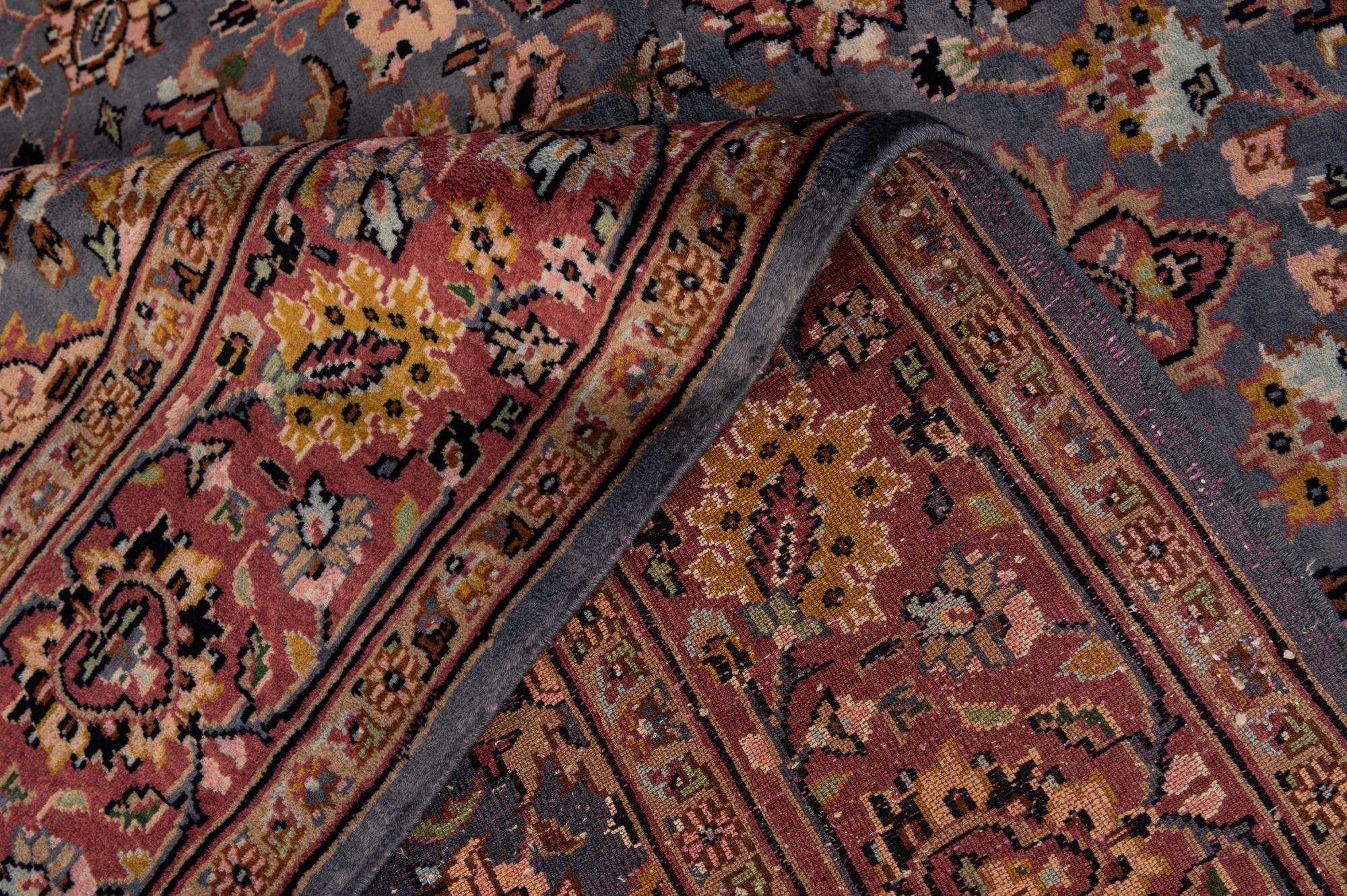 4' 2 x 6' 6 Hand Knotted Kashmir Oriental Wool Rug