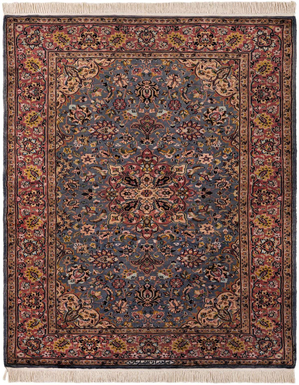 Primary image 4' 2 x 6' 6  Hand Knotted Kashmir Oriental Wool Rug