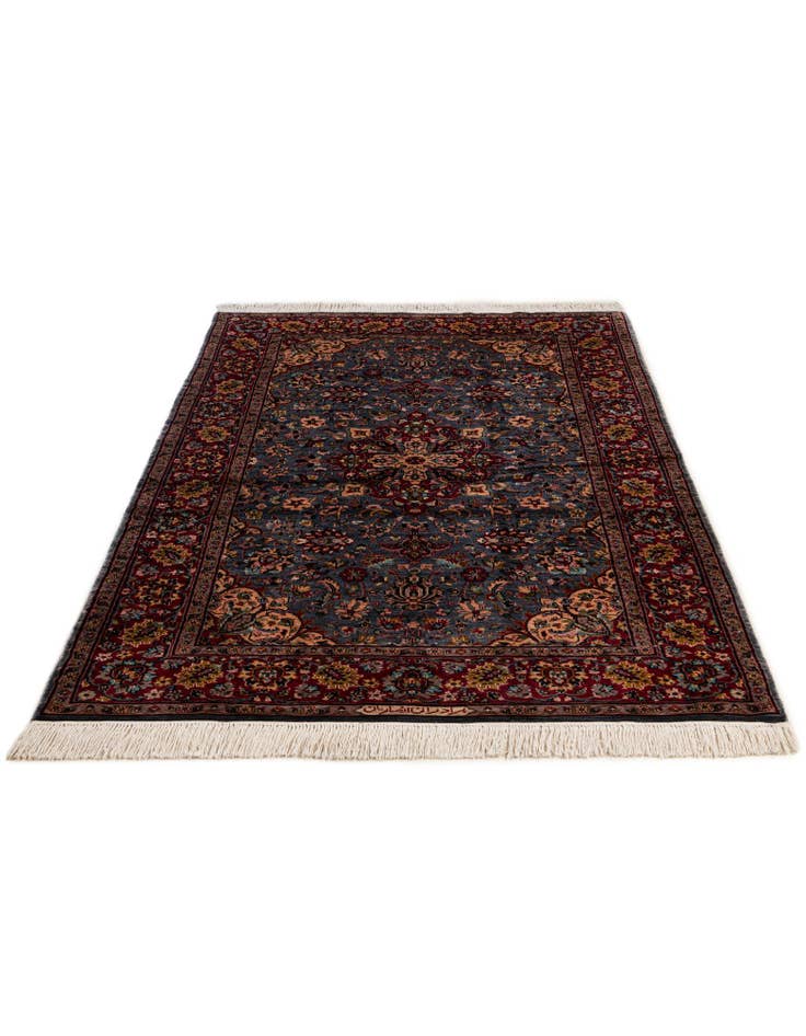 Detail image of 4' 1 x 6' 10 Hand Knotted Kashmir Wool Rug