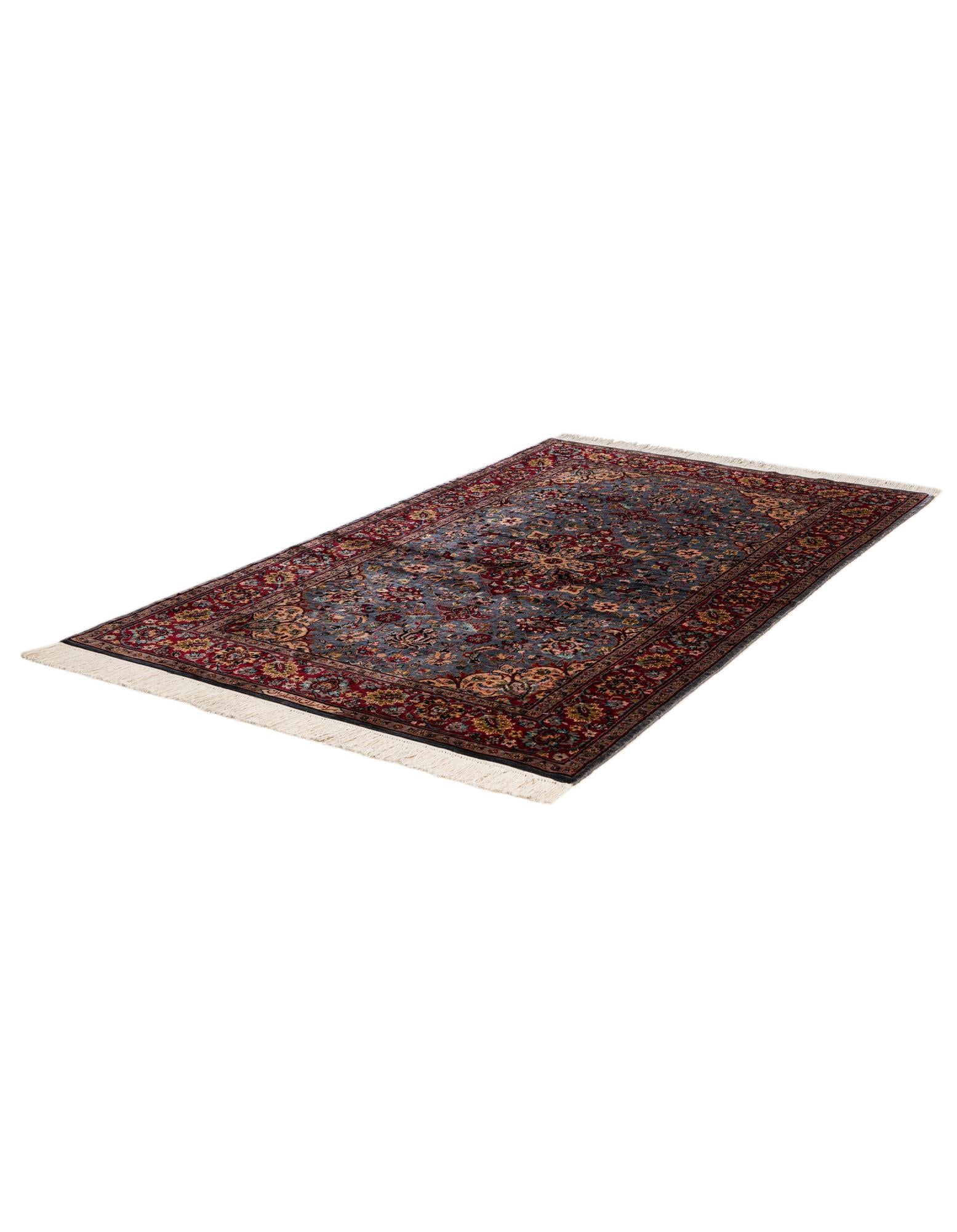 4' 1 x 6' 10 Hand Knotted Kashmir Wool Rug
