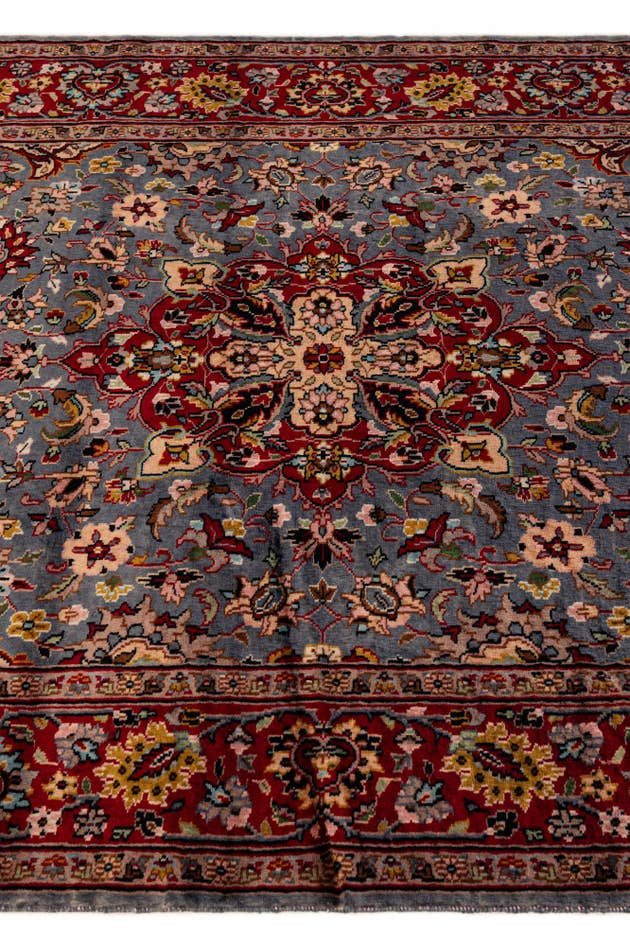 Detail image of 4' 1 x 6' 10 Hand Knotted Kashmir Wool Rug