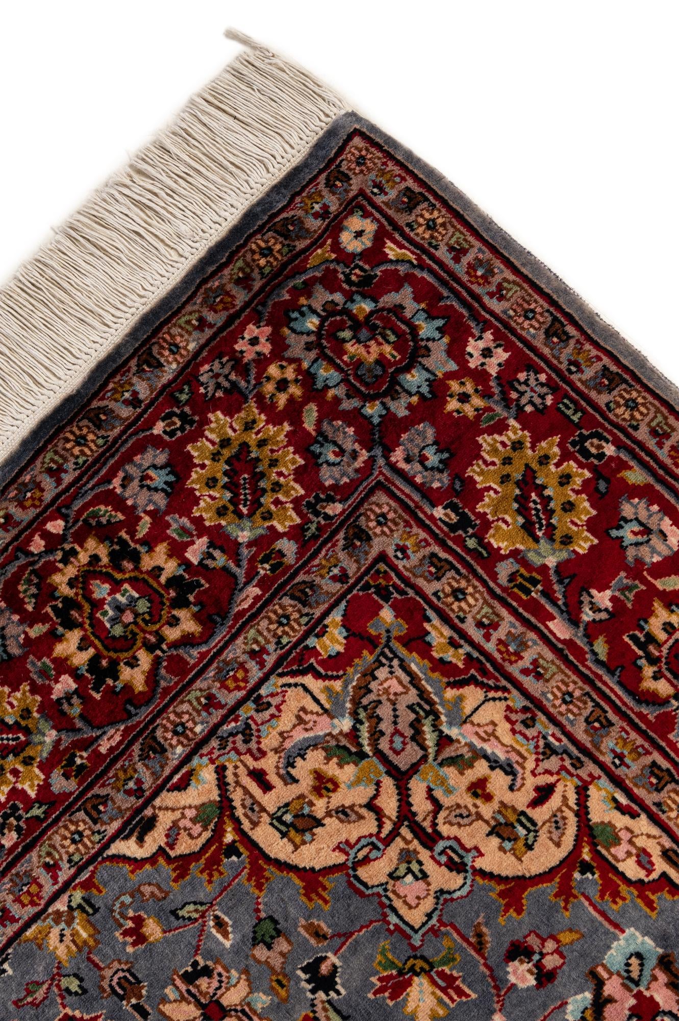 4' 1 x 6' 10 Hand Knotted Kashmir Wool Rug