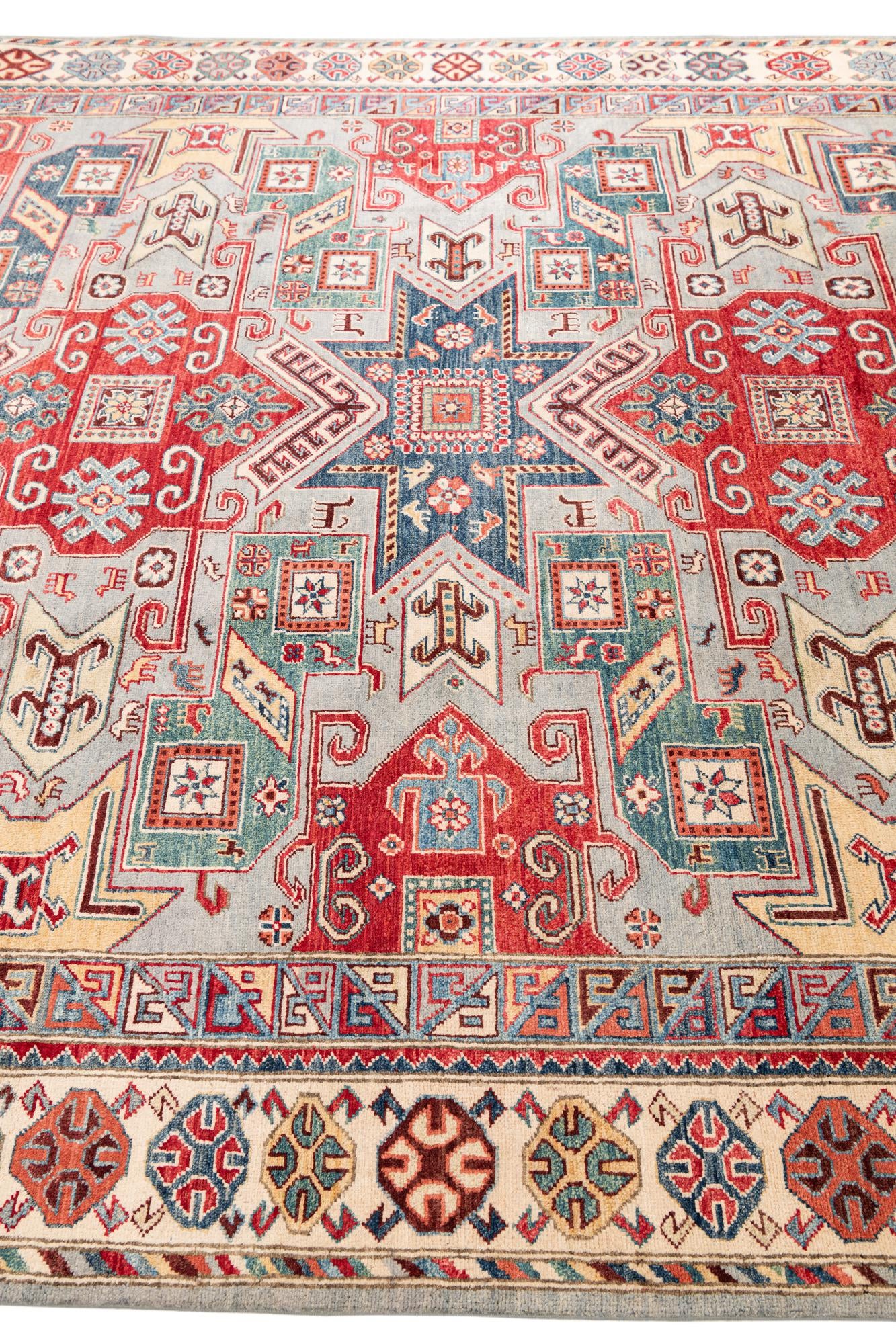 240cm x 300cm anudado a mano Kazak Alfombra