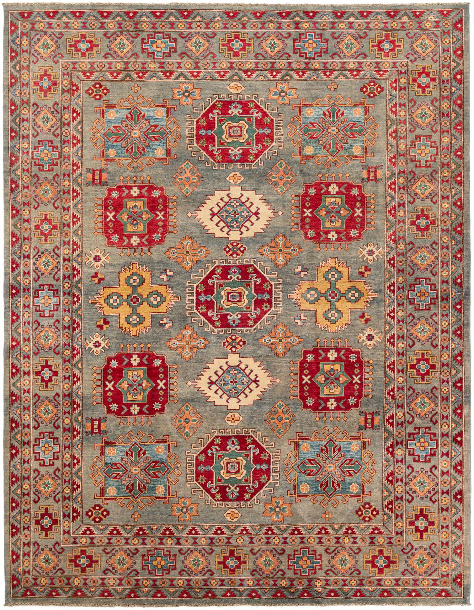 9' x 11' 10 Hand Knotted Kazak Rug