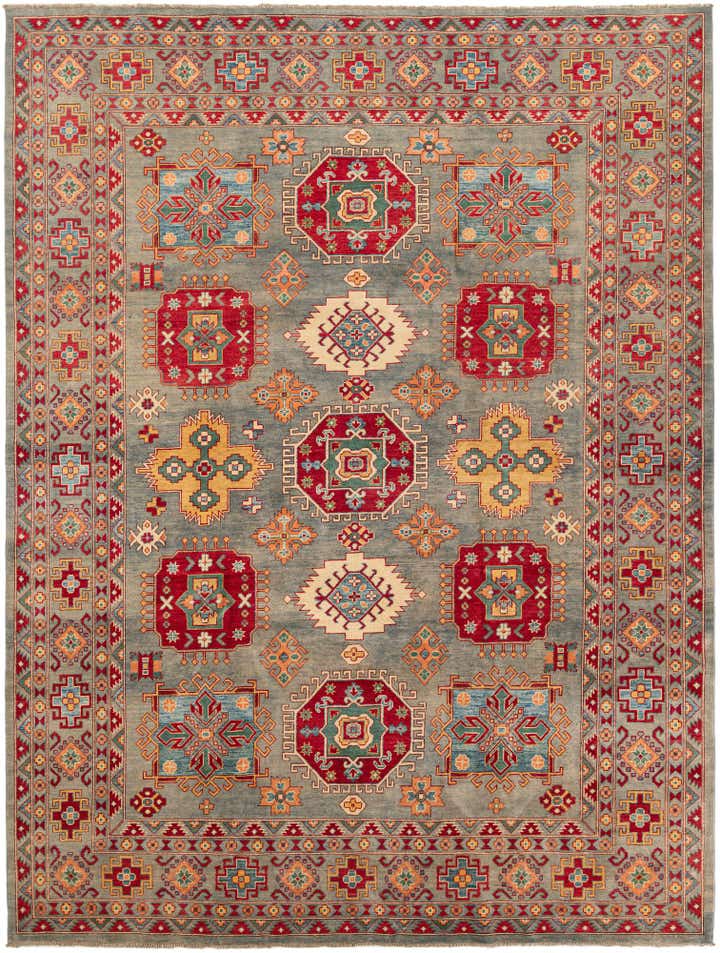 9' x 11' 10 Hand Knotted Kazak Rug