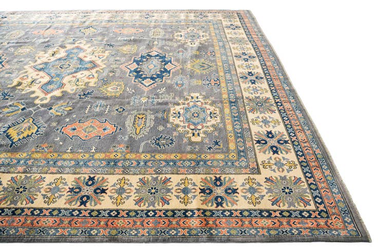 Detail image of 12' 2 x 15' 2 Hand Knotted Kazak Rug