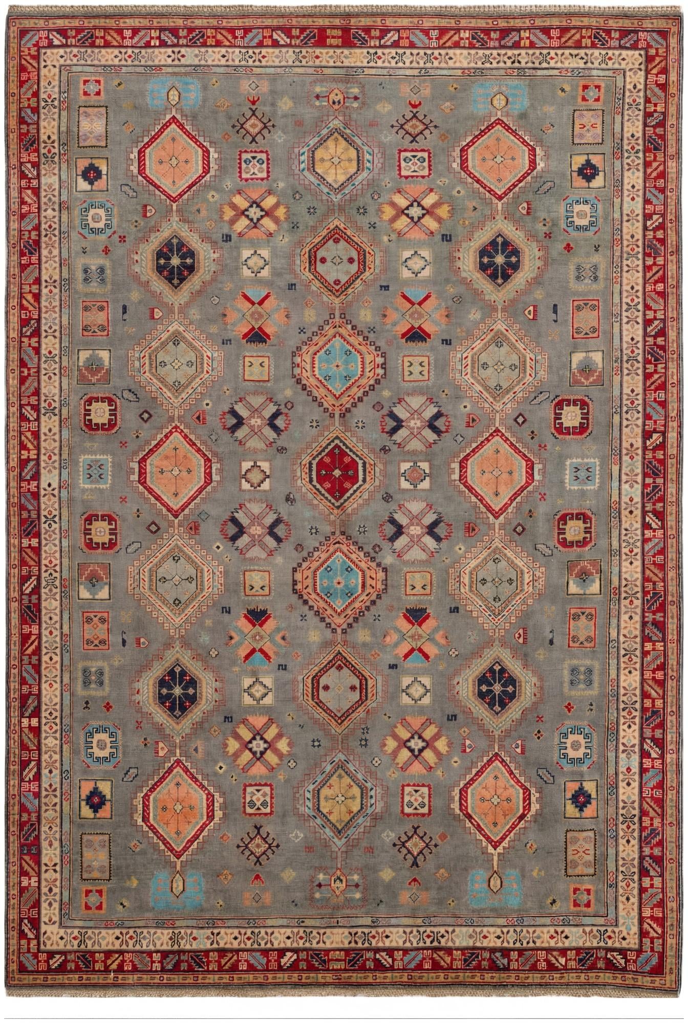 6' 7 x 9' 10 Hand Knotted Kazak Rug