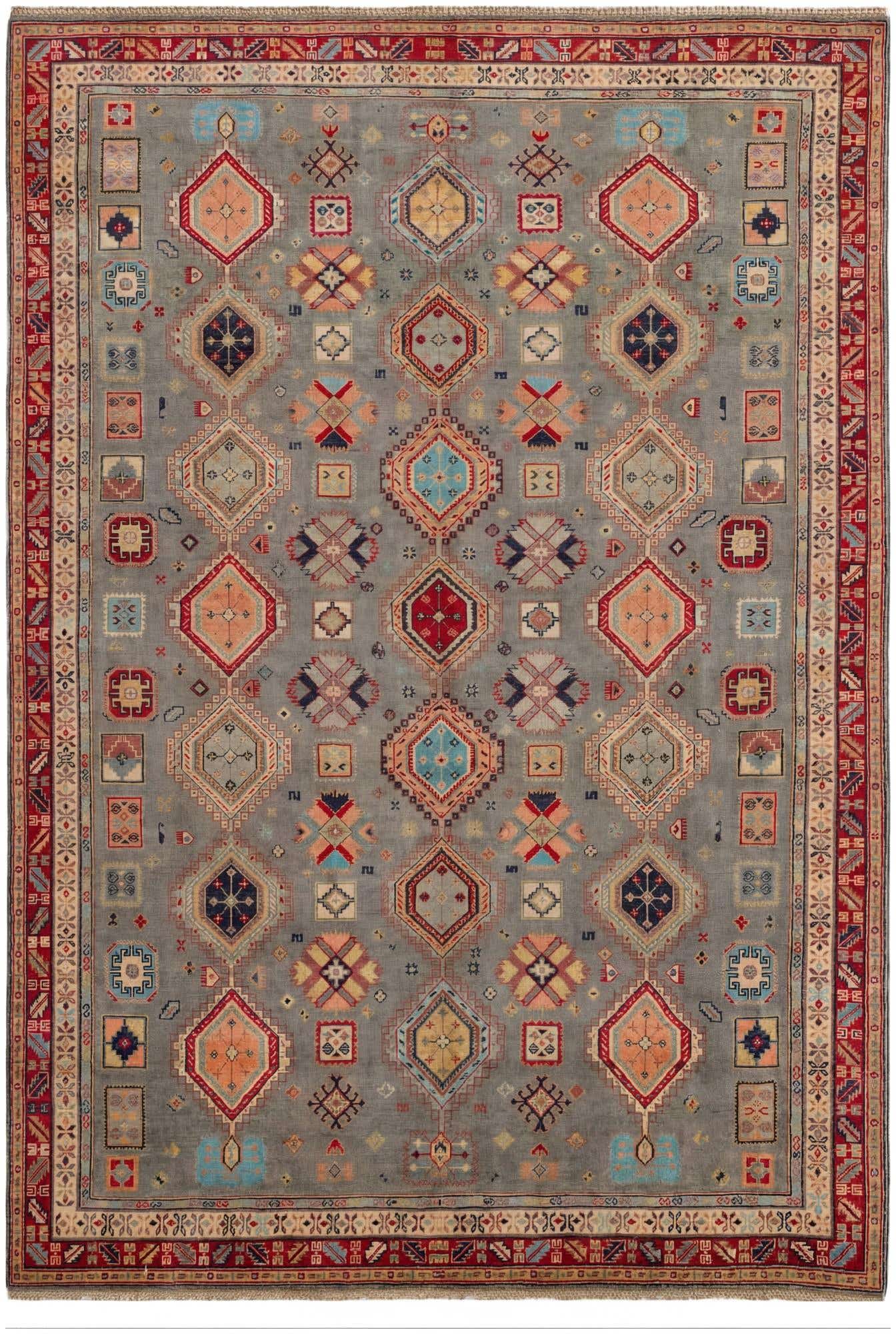 6' 7 x 9' 10 Hand Knotted Kazak Rug