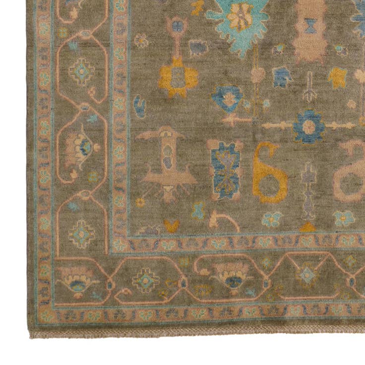 Detail image of 6' 8 x 9' 11 Hand Knotted Kazak Rug