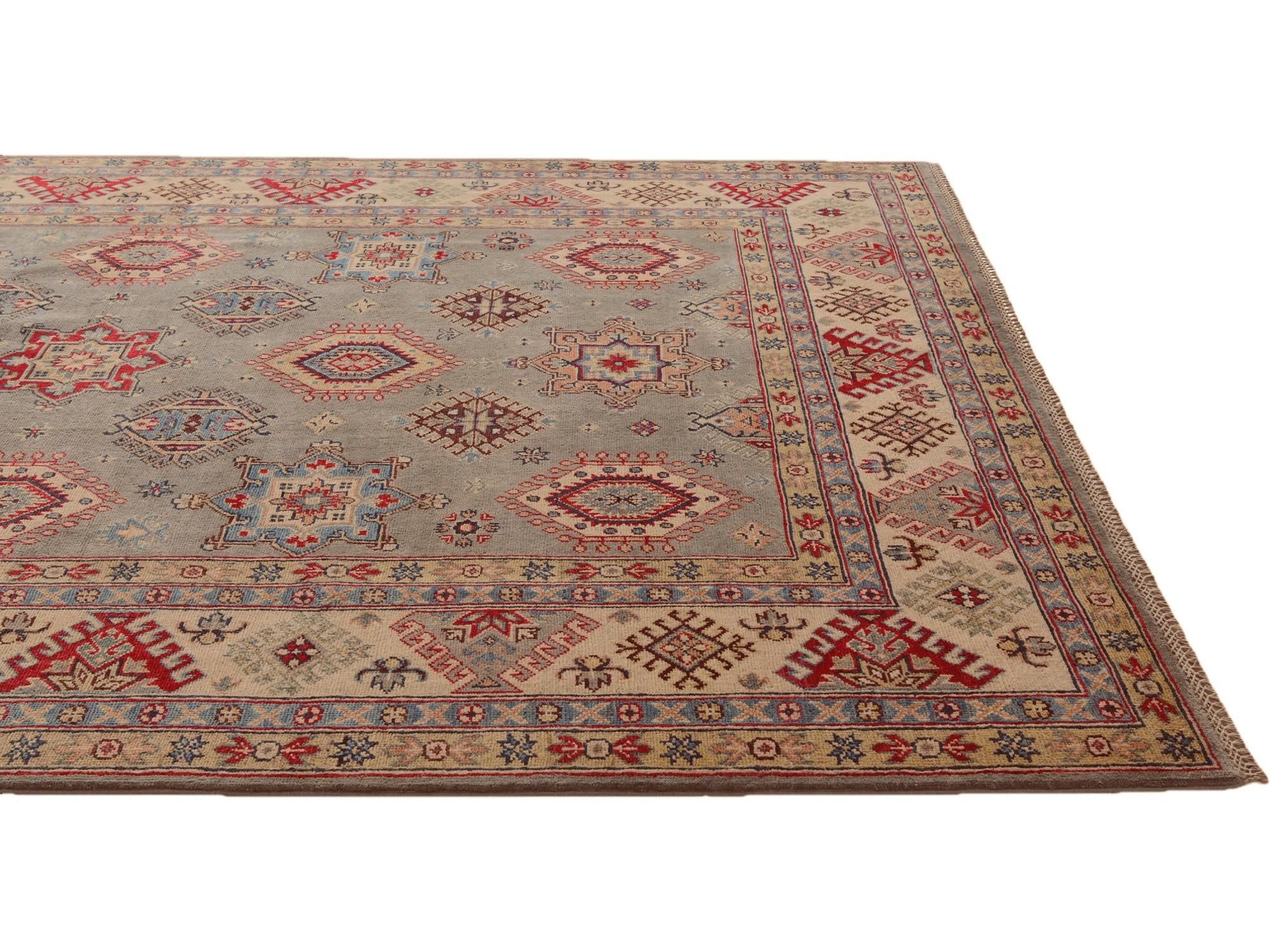 6' 6 x 9' 8 Hand Knotted Kazak Rug