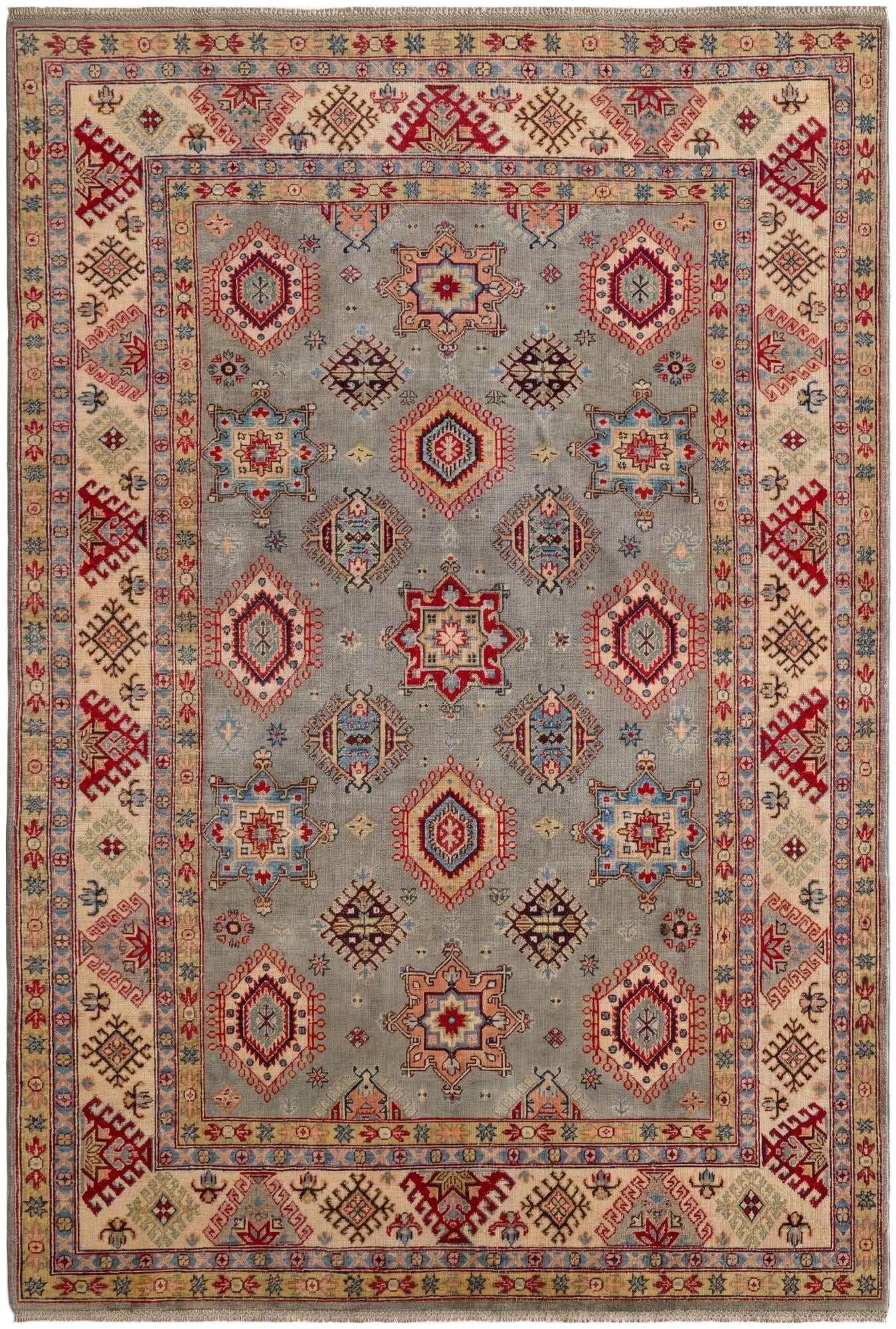 6' 6 x 9' 8 Hand Knotted Kazak Rug