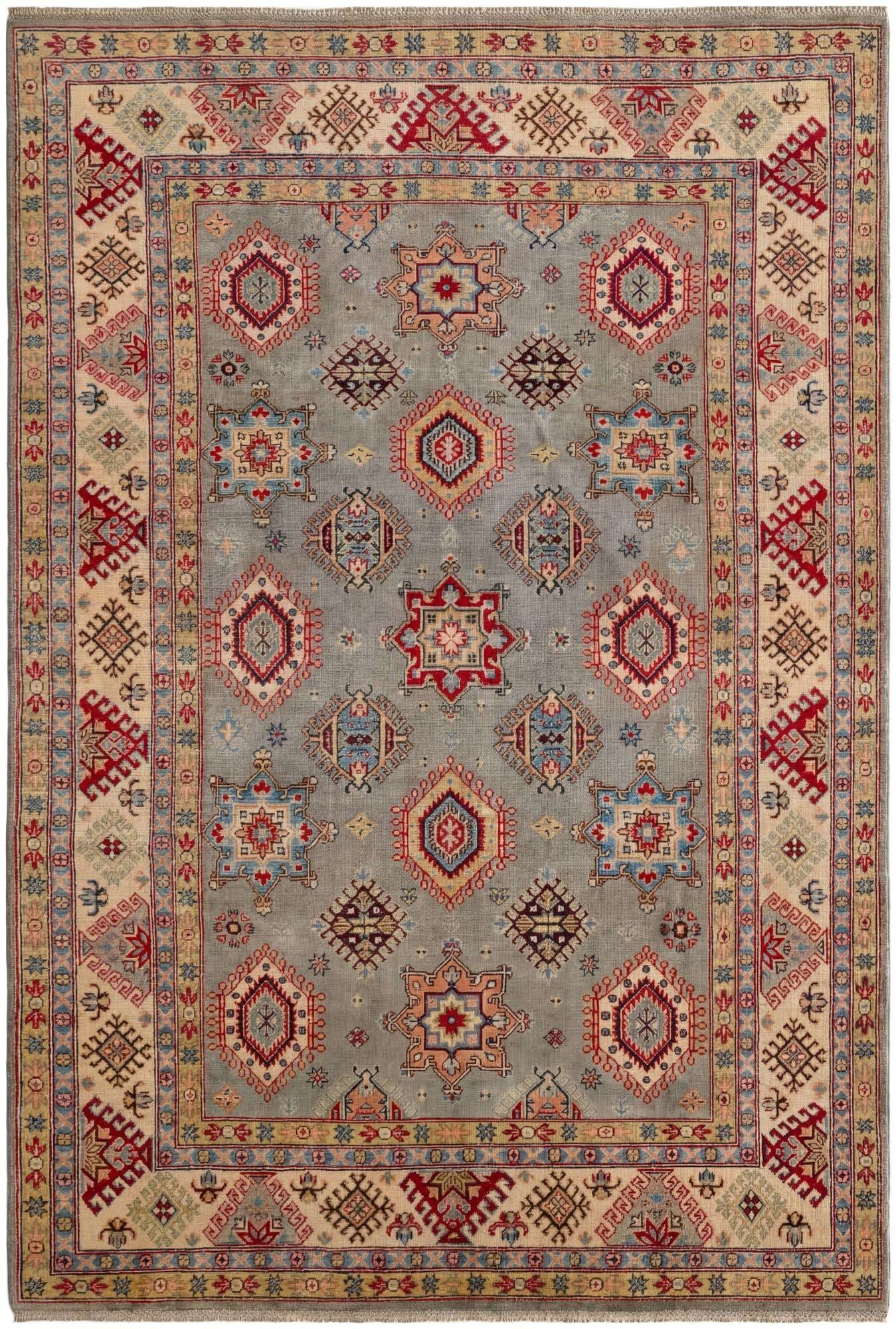 6' 6 x 9' 8 Hand Knotted Kazak Rug