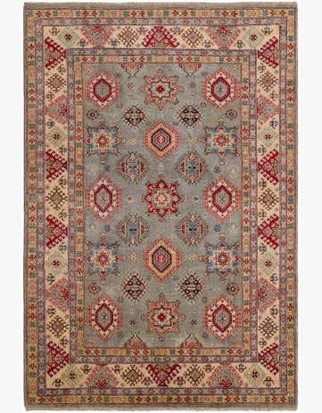 6' 6 x 9' 8 Hand Knotted Kazak Rug
