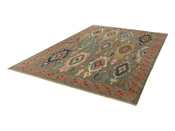 6' 7 x 9' 11 Hand Knotted Kazak Rug